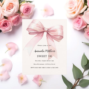 Lámina Crema rosa crema de arco elegante SWEET 16 invitac