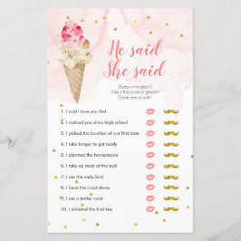 Lámina Crema rosa de hielo de Rubor Dijo que decía tarjet