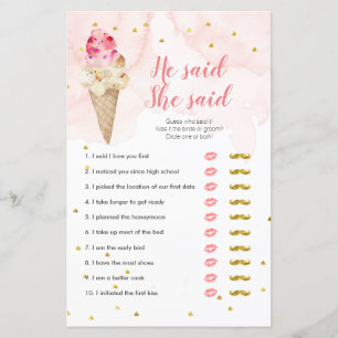 Lámina Crema rosa de hielo de Rubor Dijo que decía tarjet