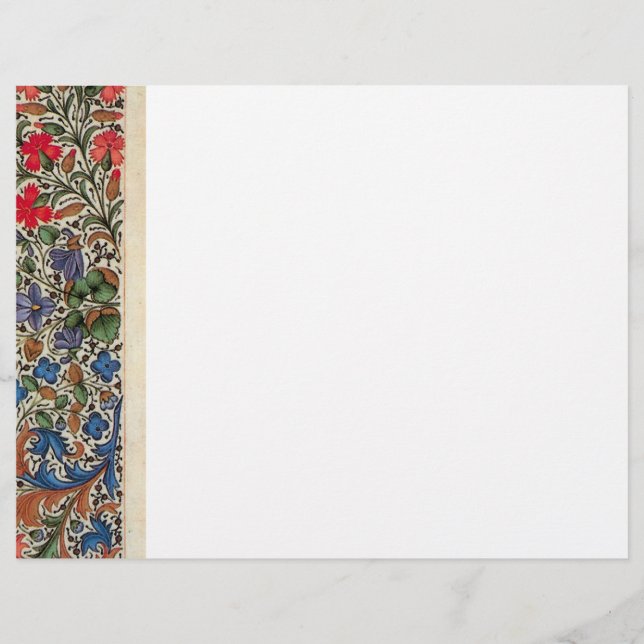 Lámina Crema y flores (Anverso)