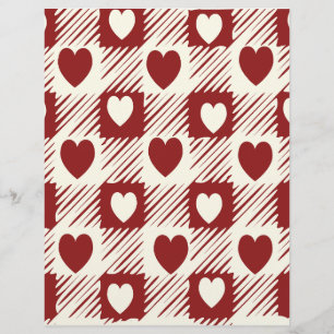 Lámina Crema y rojizo rellena con papel para el corazón