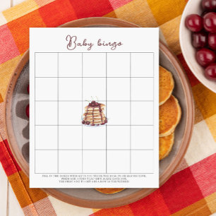 Lámina Crepes con ducha de bebé Juego de bingo para ducha