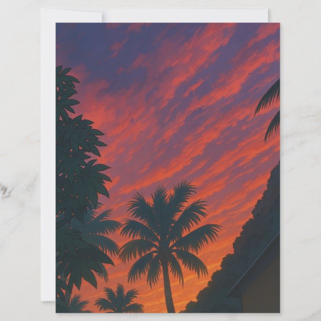 Lámina Crimson Sky & Cotton Candy Clouds — Dreamy (Anverso)