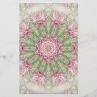 Lámina Crisantemo rosa Kaleidoscope Art 7