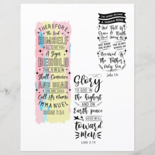 Lámina Cristiano religioso Jesús cita la Biblia Verse