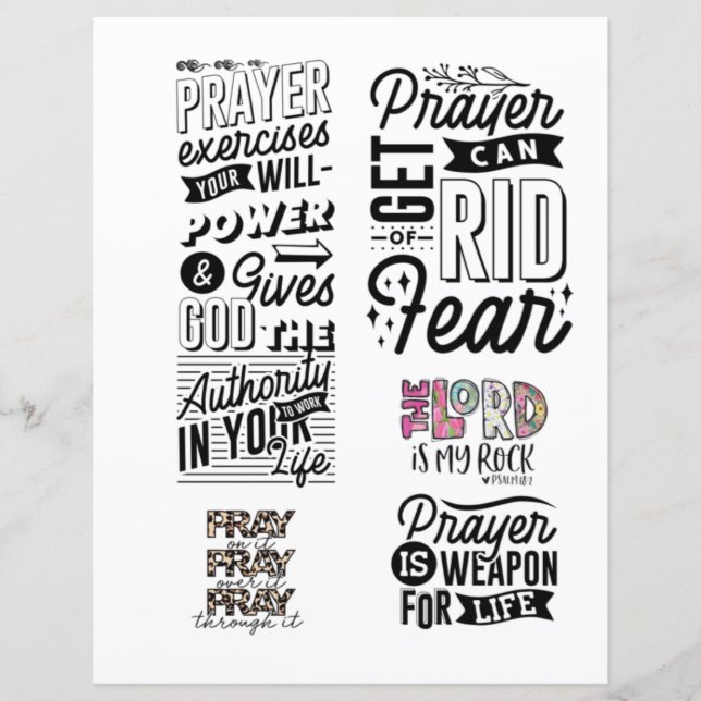 Lámina Cristiano religioso Jesús cita la Biblia Verse (Anverso)