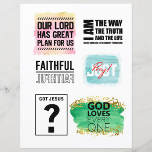 Lámina Cristiano religioso Jesús cita la Biblia Verse