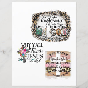 Lámina Cristiano religioso Jesús cita la Biblia Verse