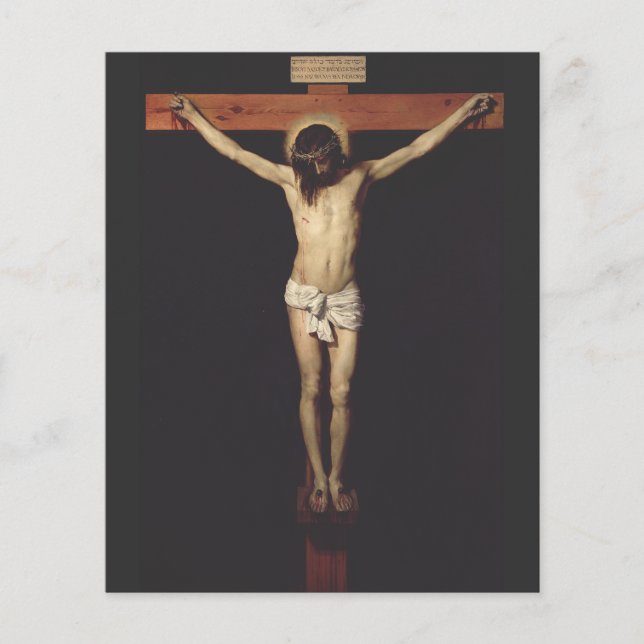 Lámina Cristo crucificado por Diego Velázquez (Anverso)