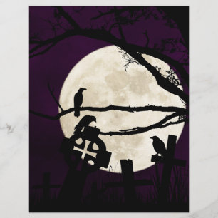 Lámina Crows and Crosses Halloween Scrapbook Paper