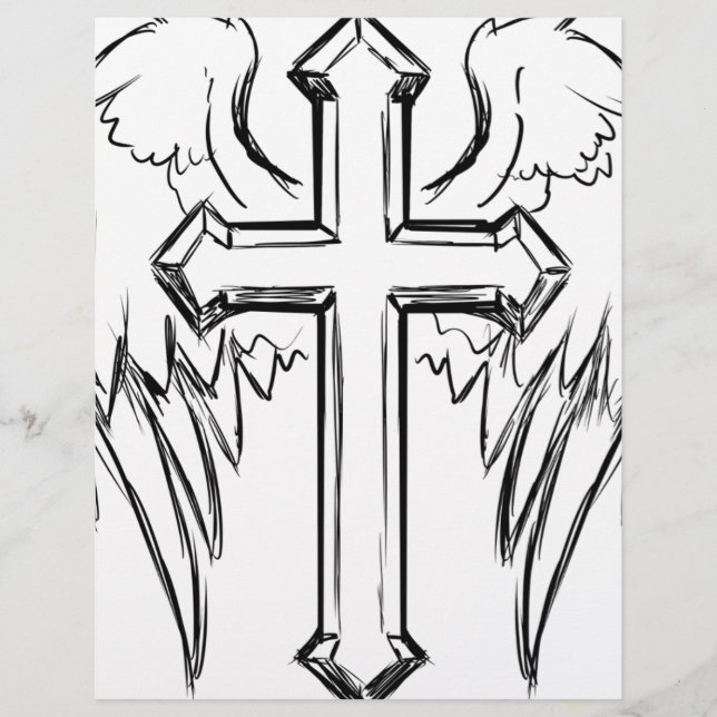 Lámina Cruce de Cristo con alas (Anverso)