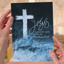 Cruce en el agua Dark Blue Scripting Church Bullet