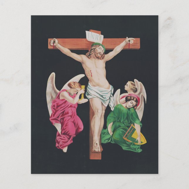 Lámina Crucifixión medieval de Jesucristo (Anverso)