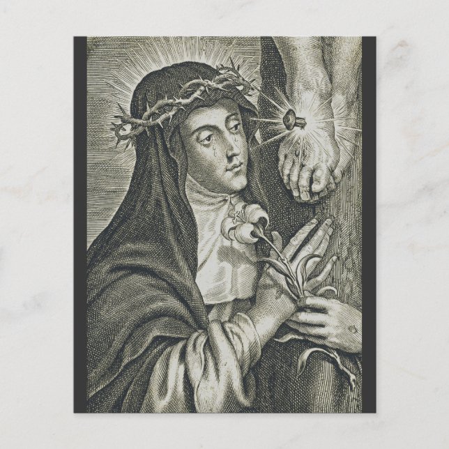 Lámina Cruikifixión de Santa Catalina de Siena Arte Noir  (Anverso)