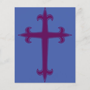 Lámina Cruz cristiana púrpura