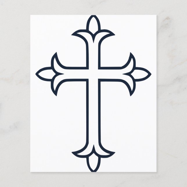 Lámina Cruz cristiana típica (Anverso)