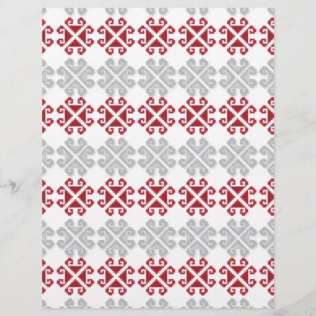 Lámina Cruz de la luna roja y gris letona (Anverso)