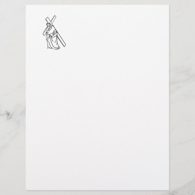 Lámina Cruz Jesus Letterhead (Anverso)