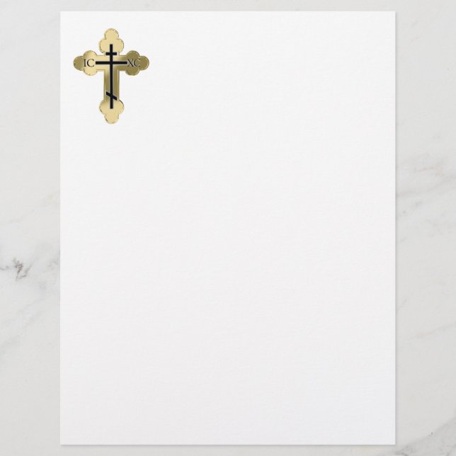 Lámina Cruz ortodoxa cristiana (Anverso)