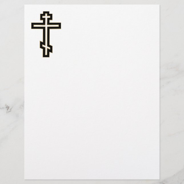 Lámina Cruz ortodoxa rusa (Anverso)