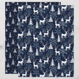 Lámina Crystal Navidades Deer Papel de cuadernillo de col