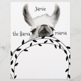Lámina Cuadernos Llama Mama Tu Nombre
