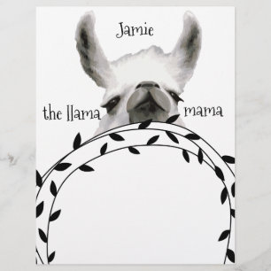 Lámina Cuadernos Llama Mama Tu Nombre