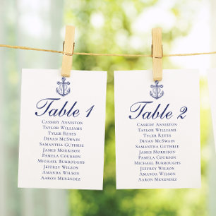 Lámina Cuadro de asientos del Boda Náutico Azul de la Arm