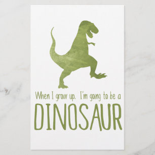 Lámina Cuando crezca, voy a ser un dinosaurio