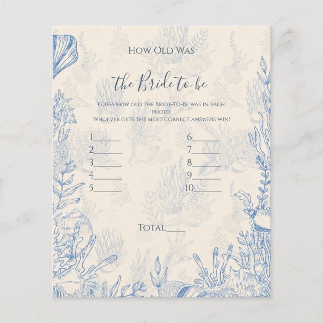 Lámina ¿Cuántos años tenía la novia en la despedida de so (Anverso)