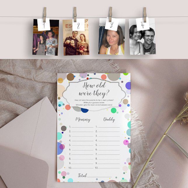 Lámina ¿Cuántos años tenían, adivinen la edad de Baby Sho (How old were they?)