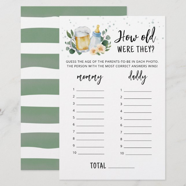 Lámina ¿Cuántos años tenían los juegos de ecologización q (Anverso / Reverso)