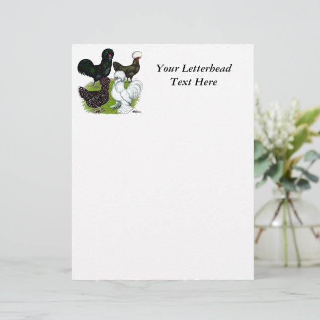 Lámina Cuarteto de pollo con sombrero superior (Anverso de pie)