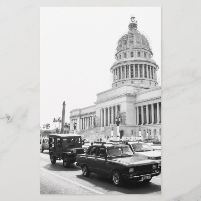 Lámina Cuba, postal de La Habana (Anverso)