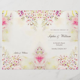 Lámina Cubierta de folletos acuarela Floral Boho Vintage