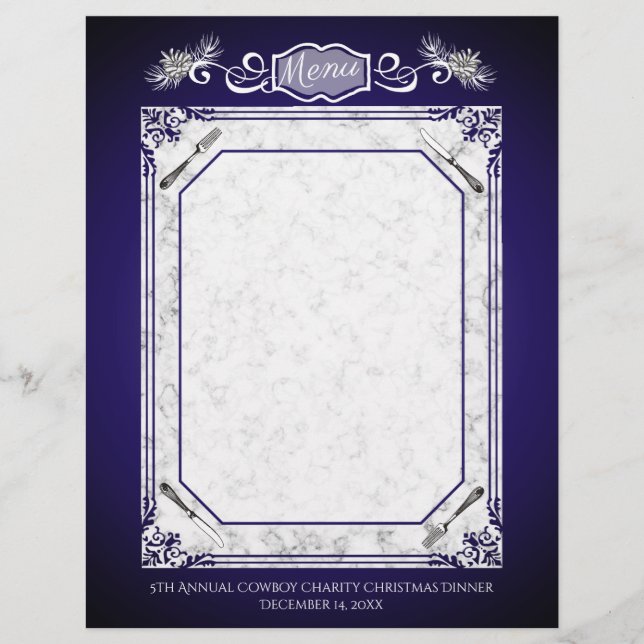 Lámina Cuchillo de horquilla Navidades de pino de vacacio (Anverso)