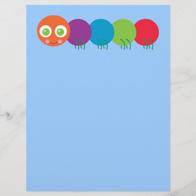 Lámina Cuidada oruga arcoiris (Anverso)