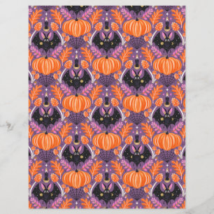 Lámina Cuidada papeleta de barba y calabaza de Halloween
