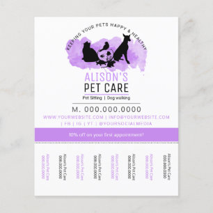 Lámina Cuidado de mascotas / Servicios de sentadilla / Ca