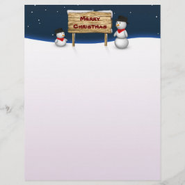 Lámina Cuidados hombres de nieve deseando Feliz Navidad