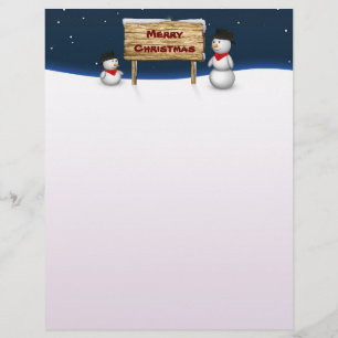 Lámina Cuidados hombres de nieve deseando Feliz Navidad