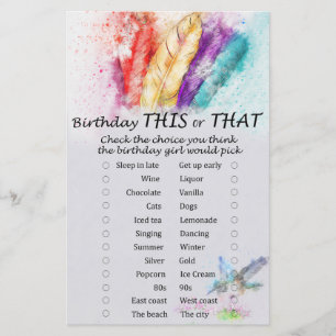 Lámina Cumpleaños de la pluma tribal