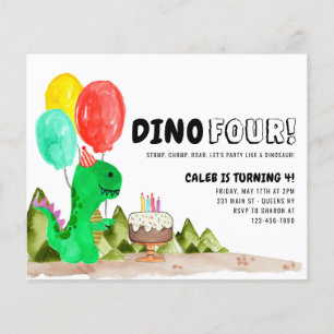 Lámina Cumpleaños del dinosaurio del globo Budget Dino FO