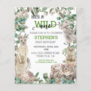 Lámina Cumpleaños Fiera Australiana Animales 
