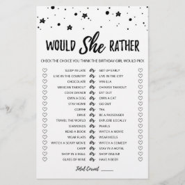 Lámina Cumpleaños Preferiría un juego editable