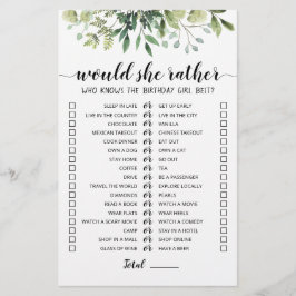 Lámina Cumpleaños Preferiría un juego editable