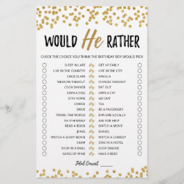 Lámina Cumpleaños Preferiría un juego editable