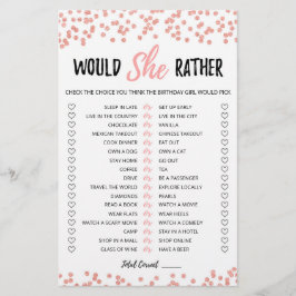 Lámina Cumpleaños Preferiría un juego editable