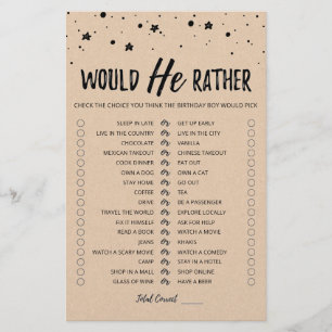 Lámina Cumpleaños Preferiría un juego editable