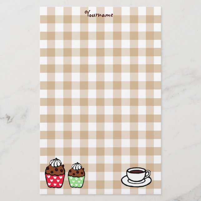 Lámina Cupcake y Gingham (Anverso)